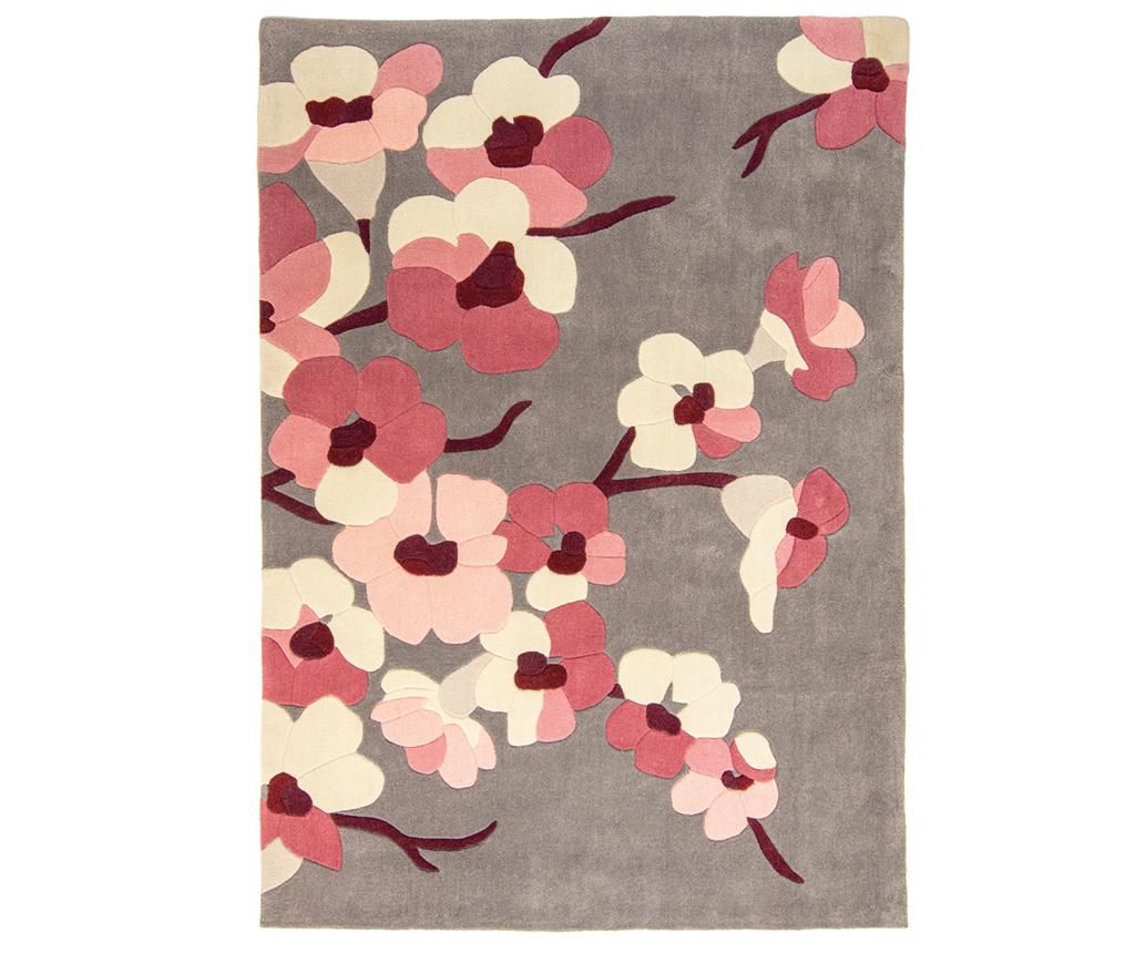 Covor Blossom Charcoal Pink 160x230 cm - Flair Rugs, Gri & Argintiu,Roz de la Flair Rugs